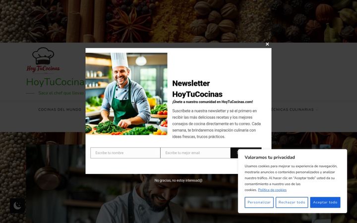 Screenshot of hoytucocinas.com