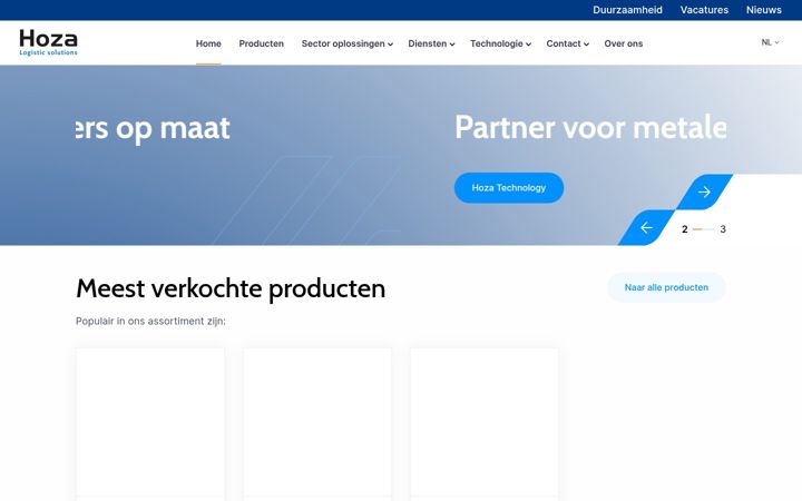 Screenshot of hoza.nl