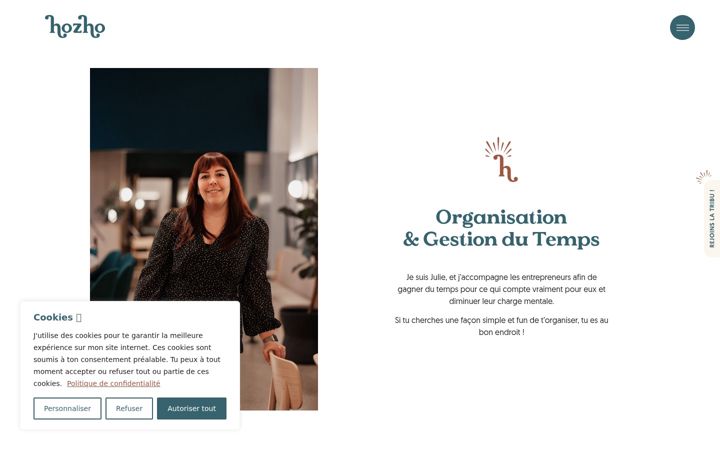 Screenshot of hozho-organisation.fr