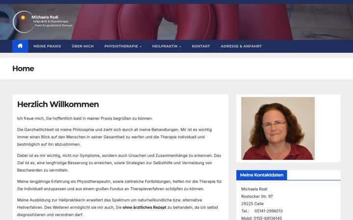 Screenshot of hp-praxis-rodi.de