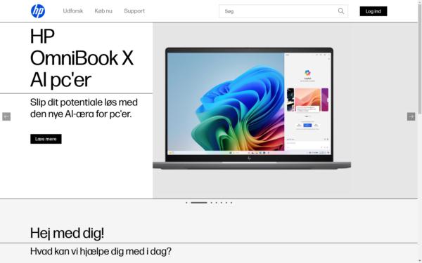 Screenshot of hp.com