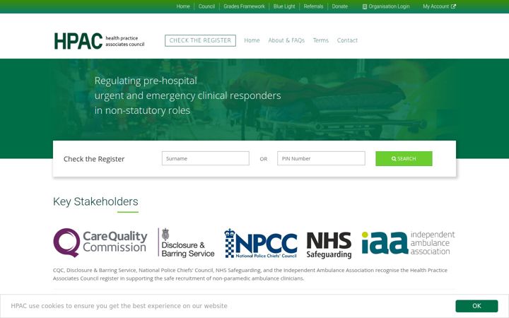 Screenshot of hpac-uk.org