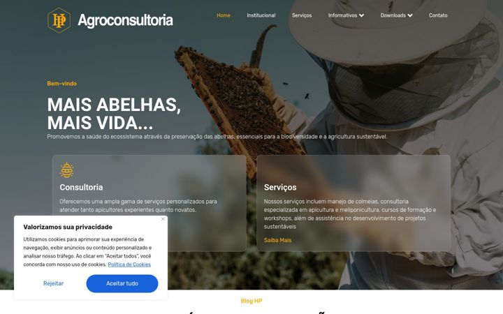 Screenshot of hpagroconsultoria.com.br