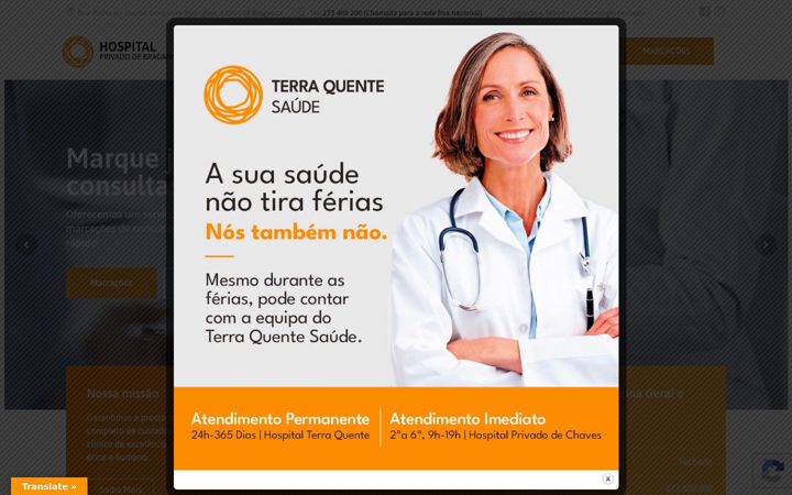 Screenshot of hpbraganca.pt