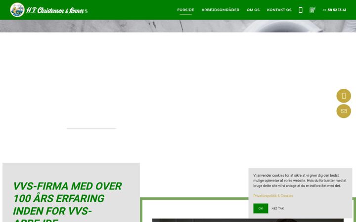 Screenshot of hpc-vvs.dk