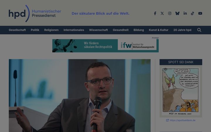 Screenshot of hpd.de