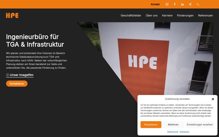 Screenshot of hpe-planung.de