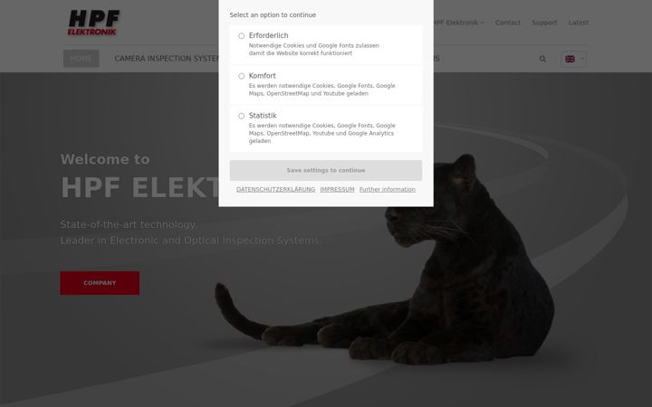 Screenshot of hpf-elektronik.de