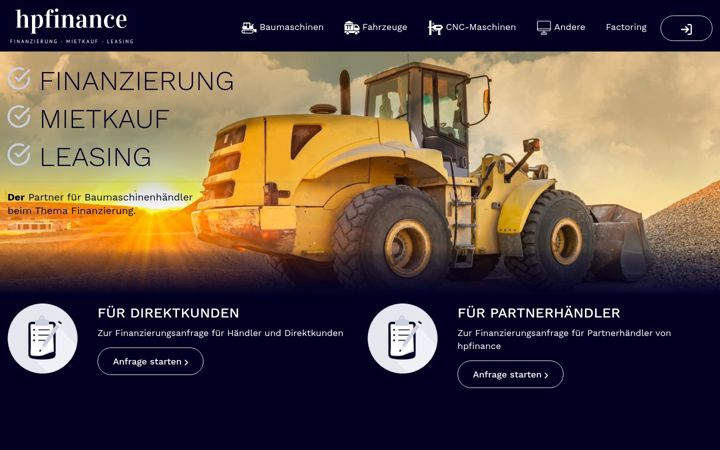 Screenshot of hpfinance.de