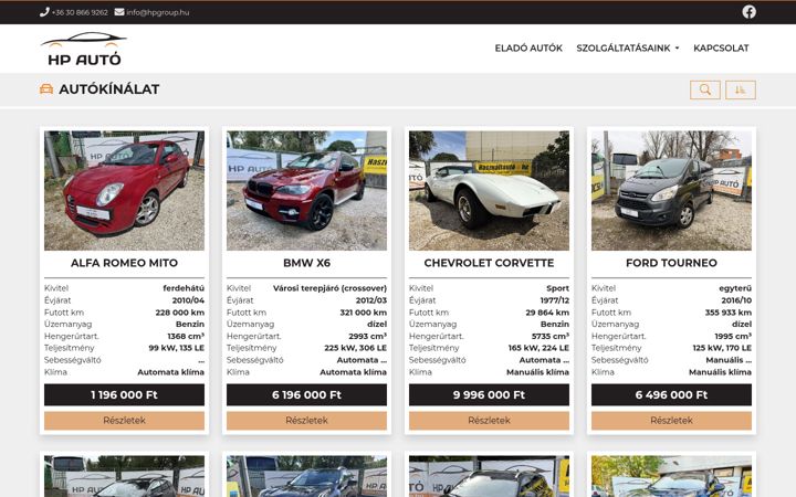 Screenshot of hpgroup.hu