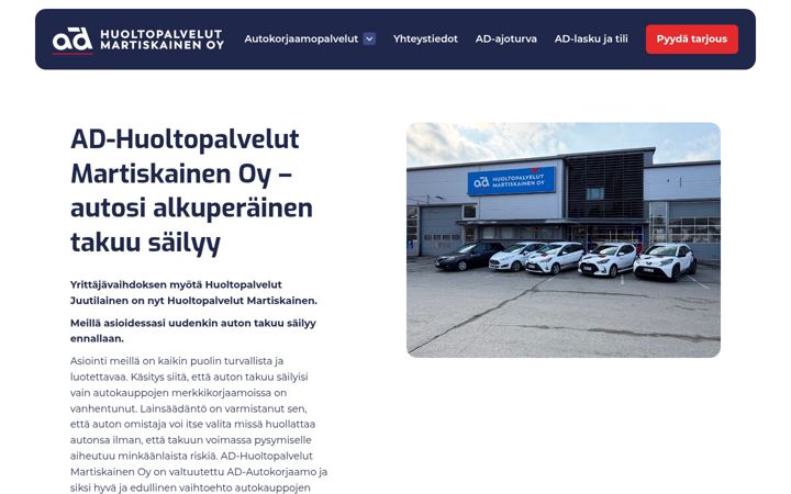 Screenshot of hpjuutilainen.com