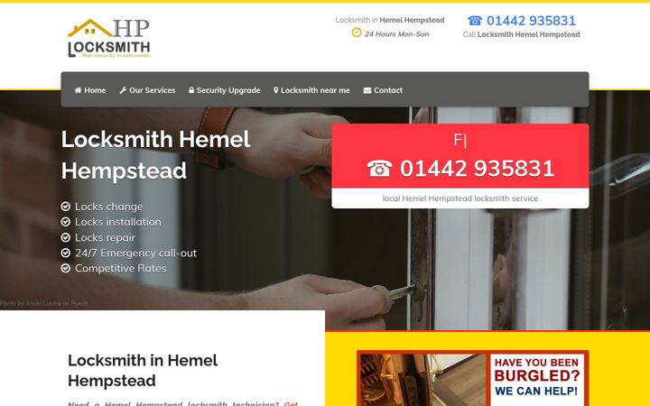 Screenshot of hplocksmith.co.uk