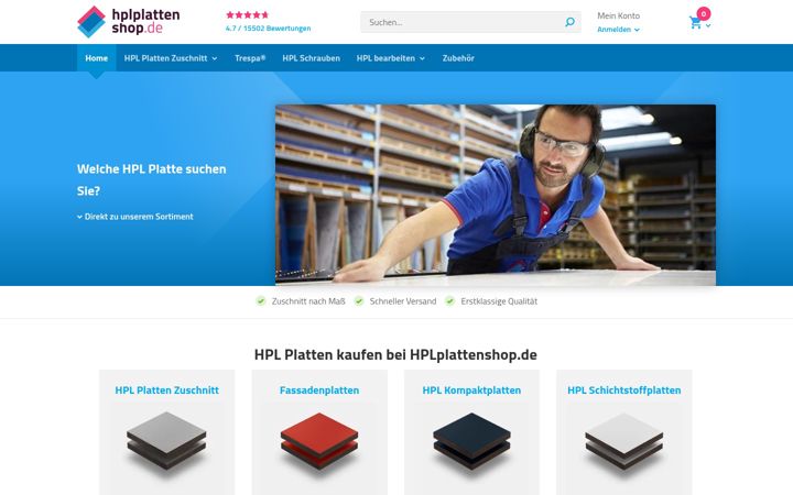 Screenshot of hplplattenshop.de
