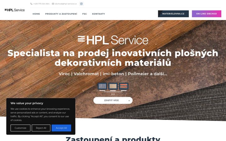 Screenshot of hplservice.cz