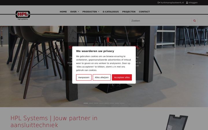 Screenshot of hplsystems.nl