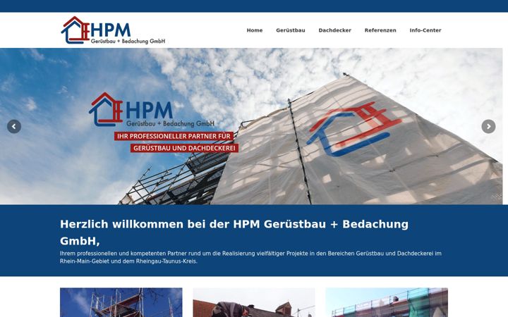 Screenshot of hpm-geruestbau.de