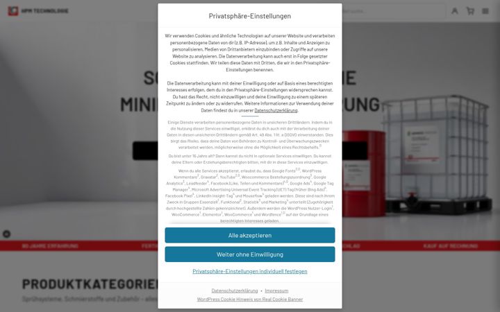 Screenshot of hpmtechnologie.com