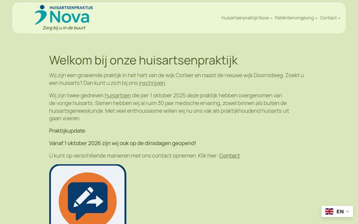 Screenshot of hpnova.nl