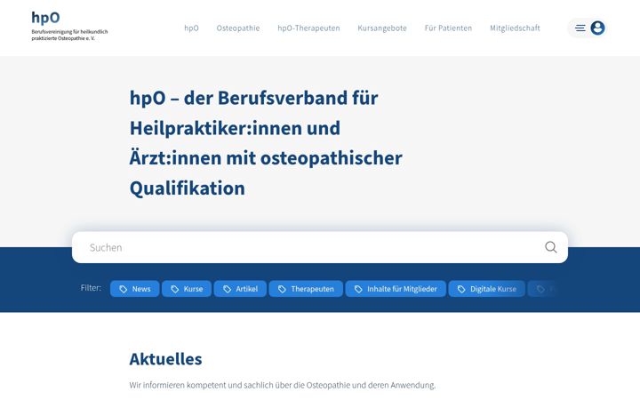 Skärmbild av hpo-osteopathie.de