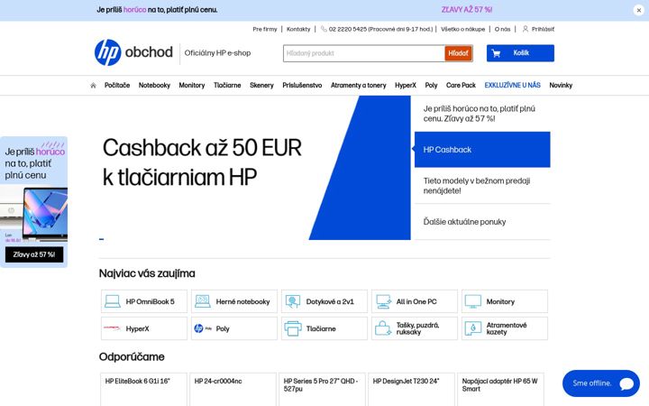Screenshot of hpobchod.sk
