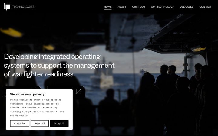 Screenshot of hpotechnologies.com