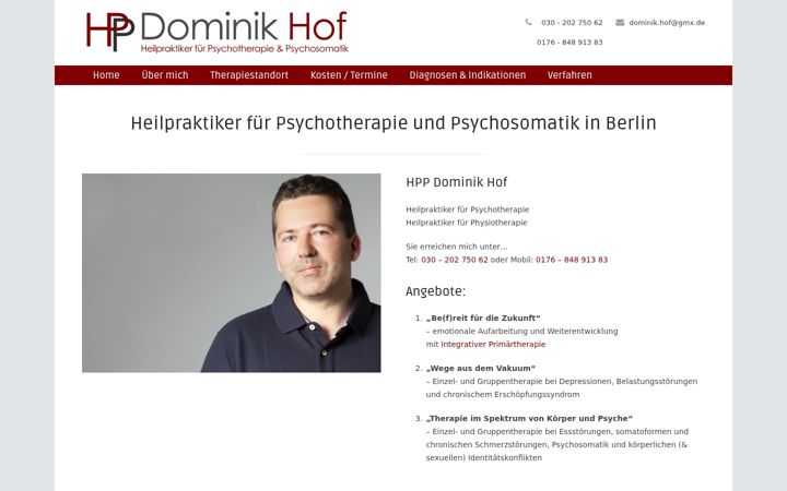 Screenshot of hpp-dominikhof-berlin.de