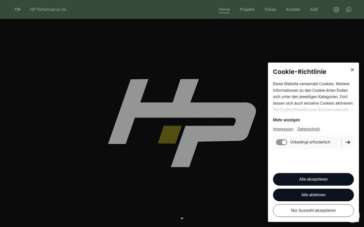 Screenshot of hpperformance.de