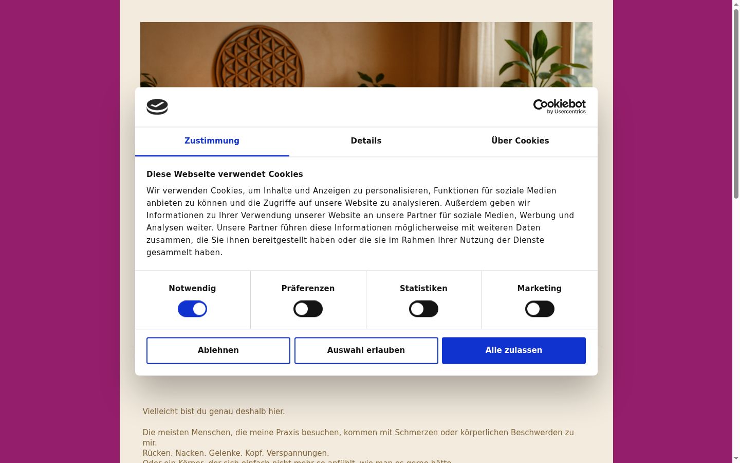Zrzut ekranu banera zgody wyświetlanego przed jakąkolwiek interakcją