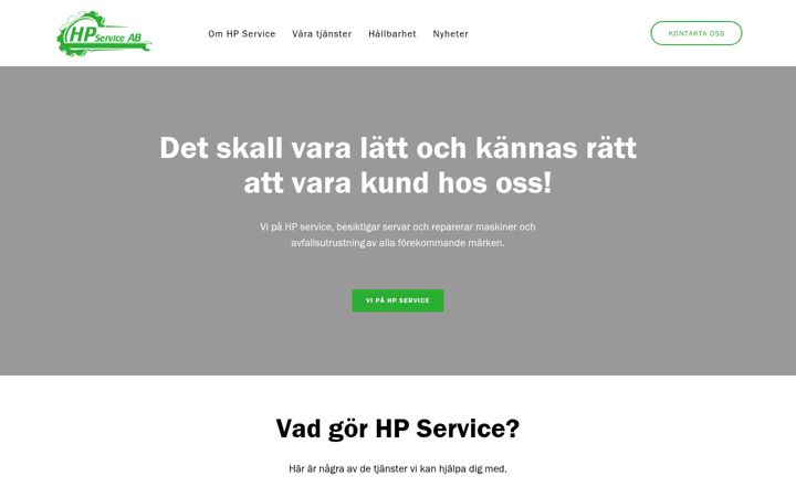 Screenshot of hpservice.se