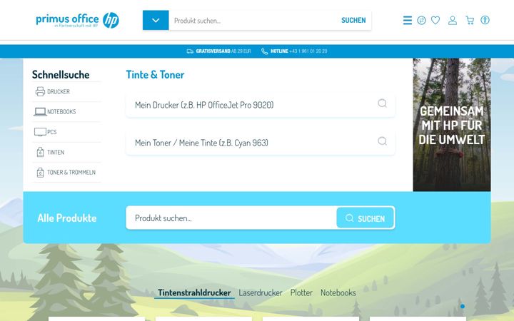 Screenshot of hpsupplies.at