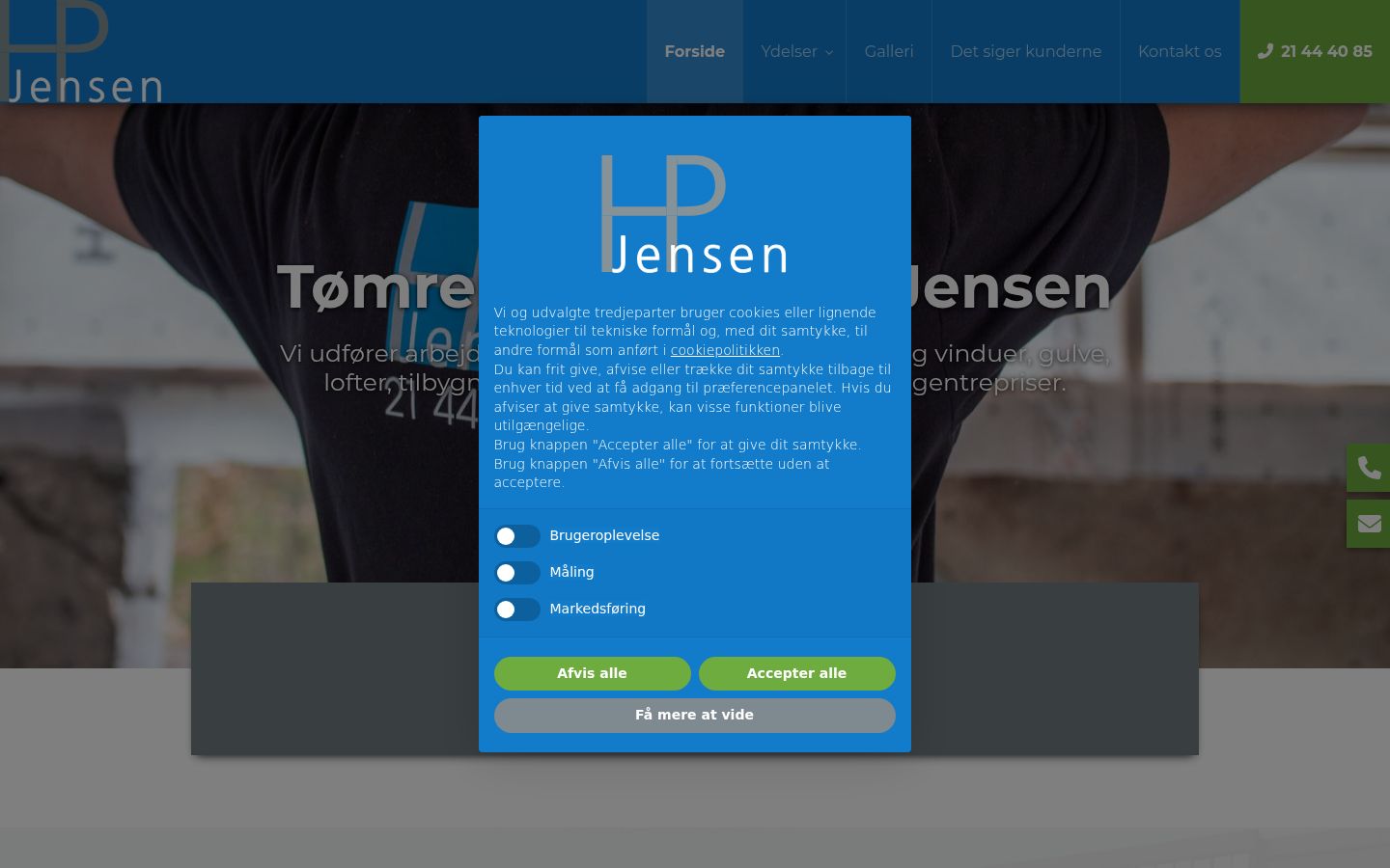 Screenshot des Einwilligungsbanners vor jeglicher Interaktion