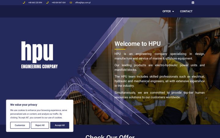 Screenshot of hpu.com.pl
