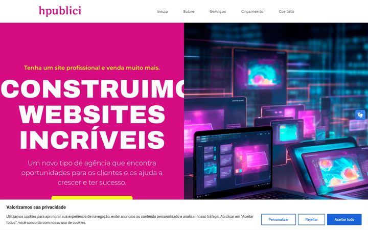 Screenshot of hpublici.com.br
