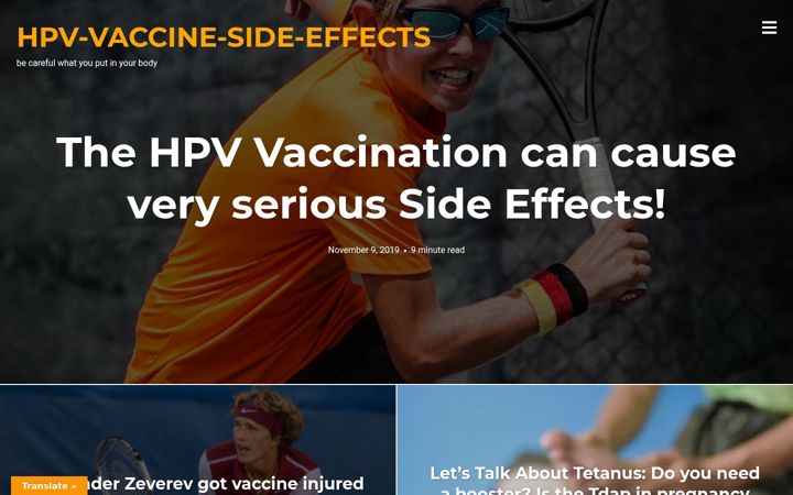 Screenshot of hpv-vaccine-side-effects.com
