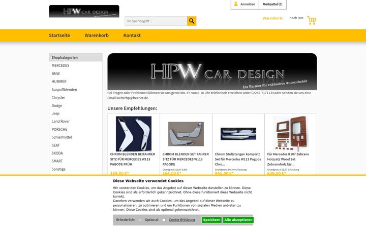 Screenshot of hpw-cardesign.de