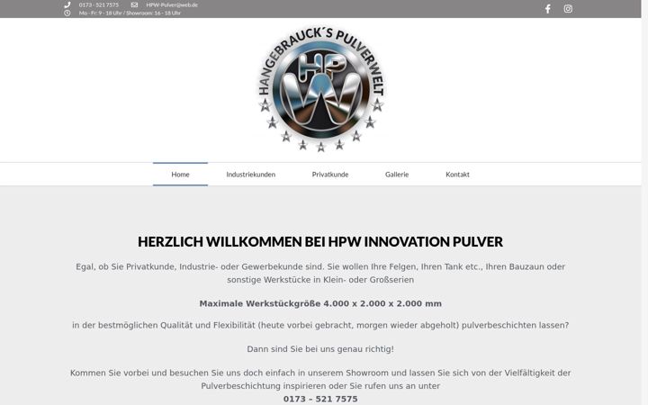 Screenshot of hpw-pulver.de