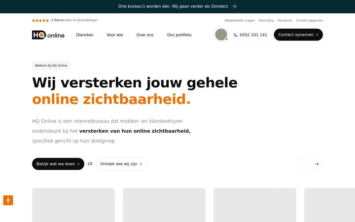 Screenshot of hq-online.nl