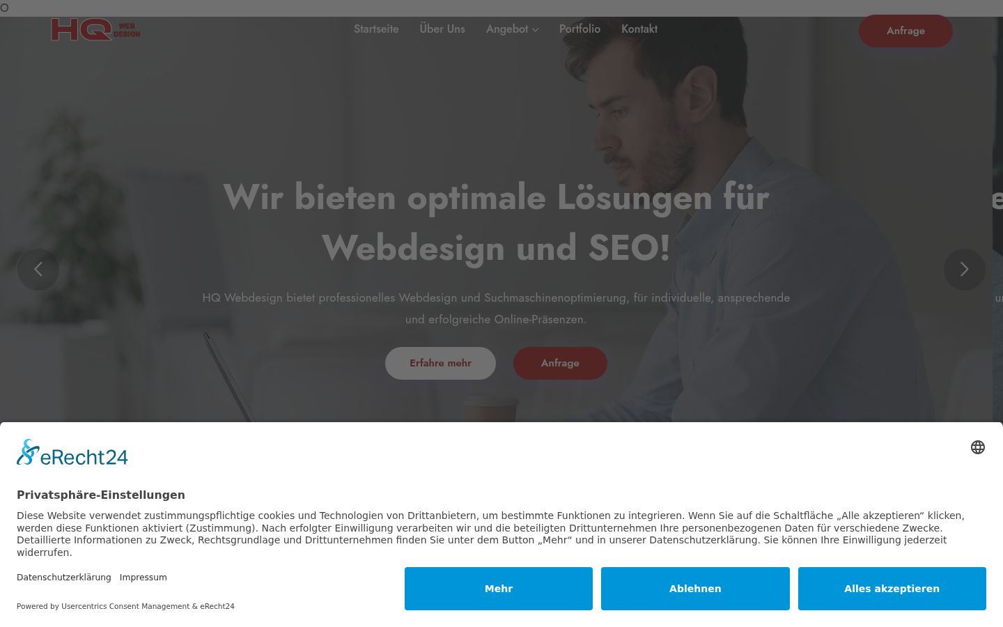 Screenshot tal-banner tal-kunsens muri qabel kwalunkwe interazzjoni