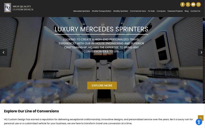 Screenshot of hqcustomdesign.com