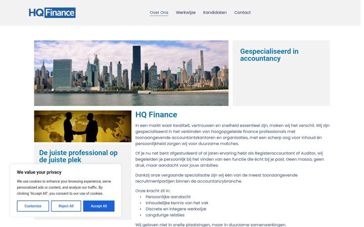 Screenshot of hqfinance.nl