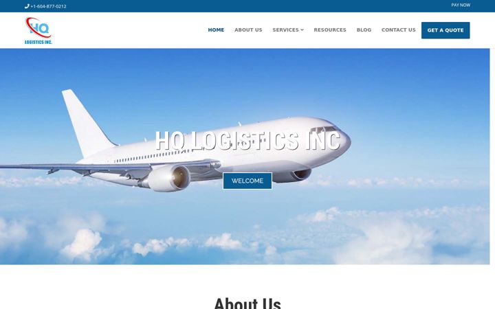 Screenshot of hqlogisticsinc.com