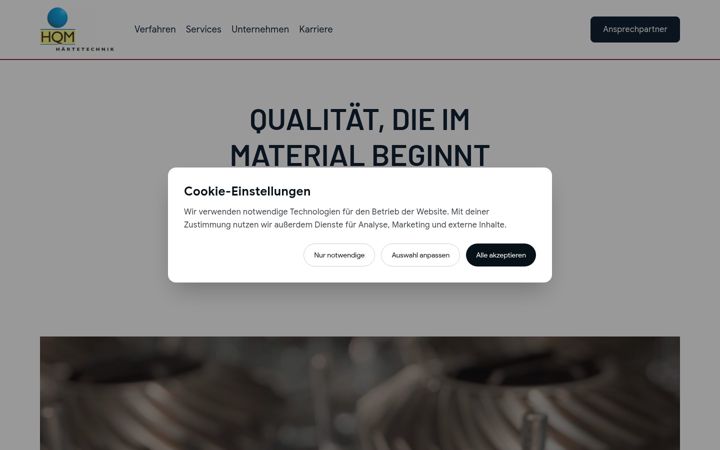 Screenshot of hqm-haertetechnik.de