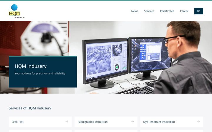 Screenshot of hqm-induserv.de