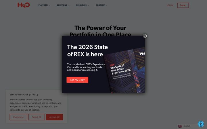 Screenshot of hqo.com