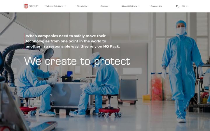 Screenshot of hqpack.nl