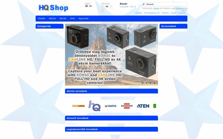 Screenshot of hqshop.hu