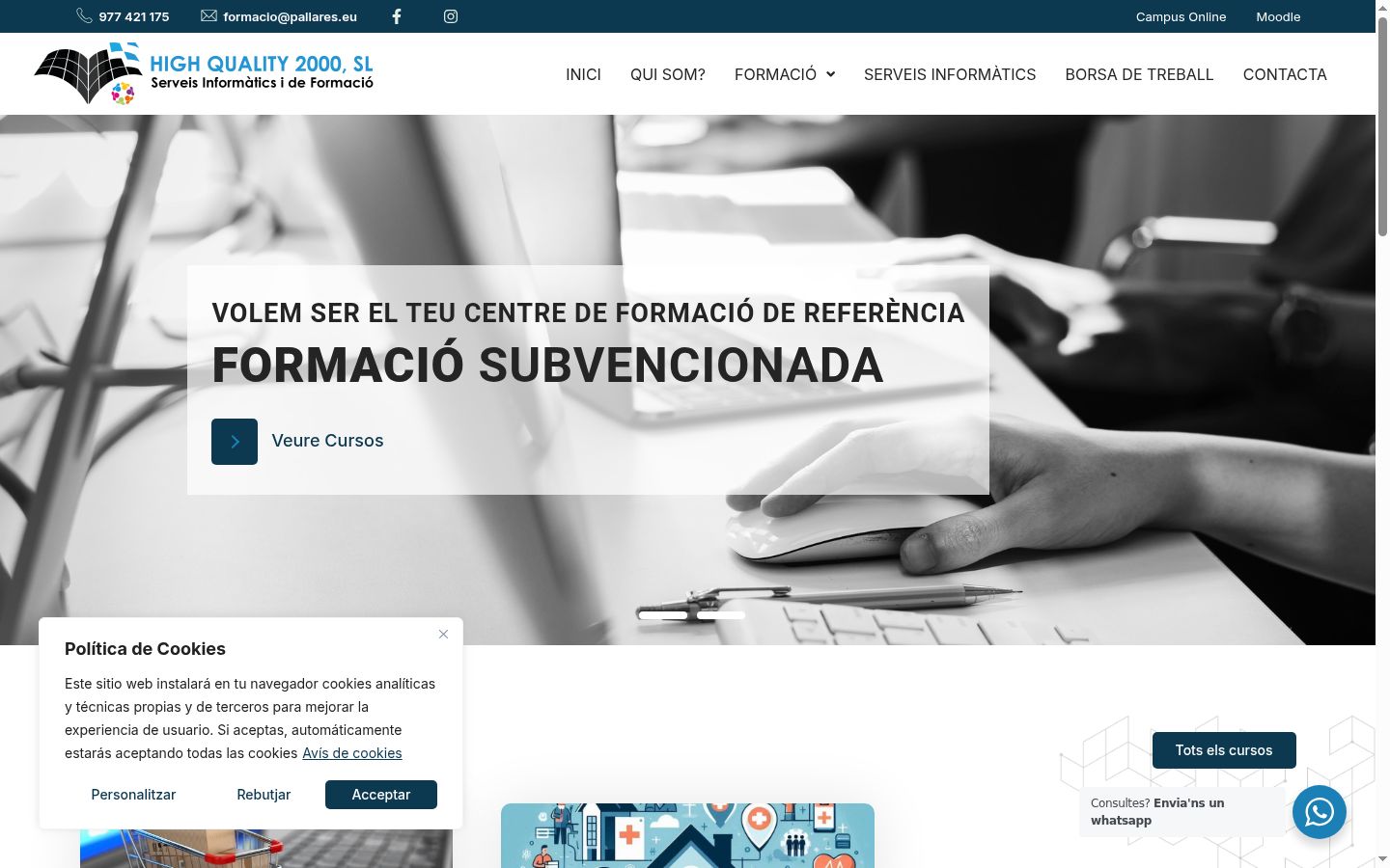 Screenshot del banner di consenso mostrato prima di qualsiasi interazione