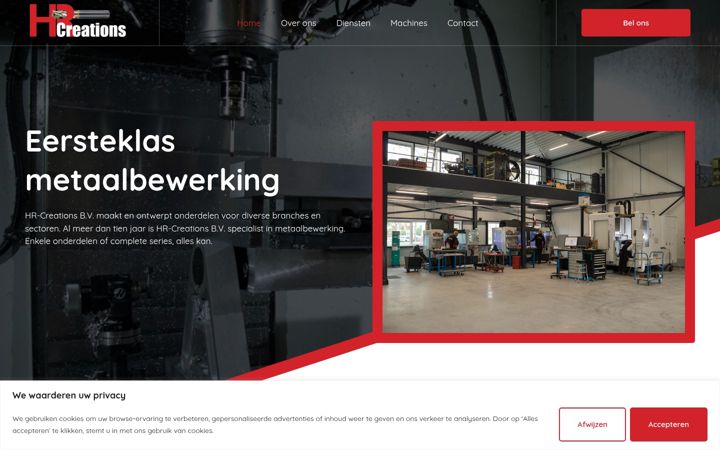 Screenshot of hr-creations.nl
