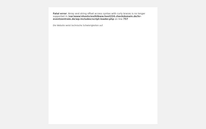 Screenshot of hr-eventzentrale.de