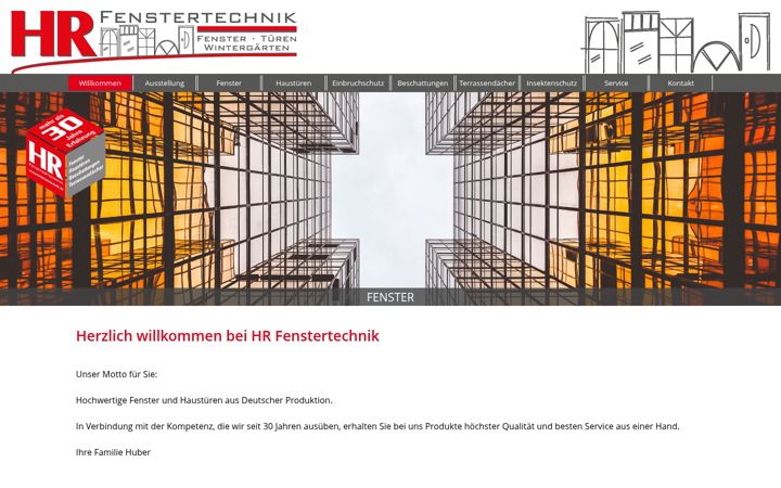 Screenshot of hr-fenstertechnik.de